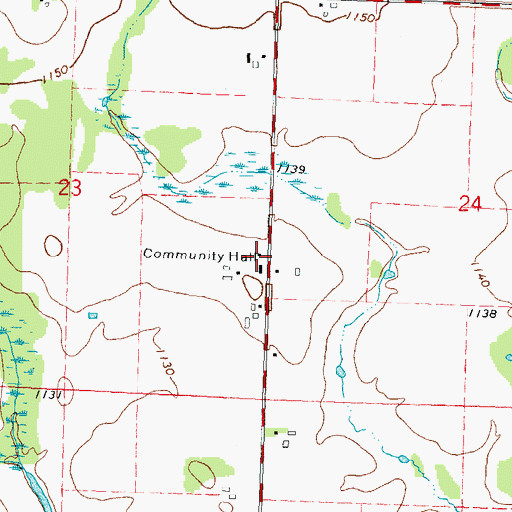 Topographic Map of Meadowbrook School (historical), WI