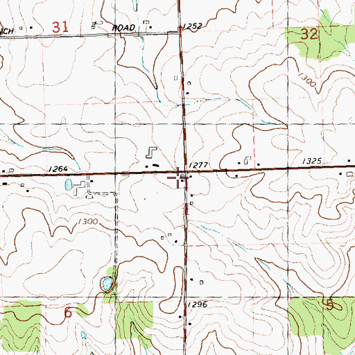 Topographic Map of Nasonville Church (historical), WI