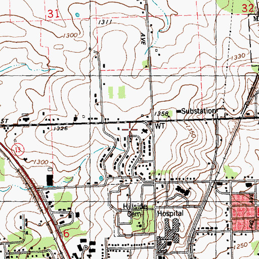 Topographic Map of Northern Hills Park, WI