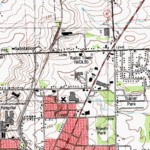 Topographic Map of Norwood Health Center, WI