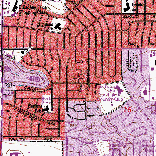 Topographic Map of Gilpin School, CO
