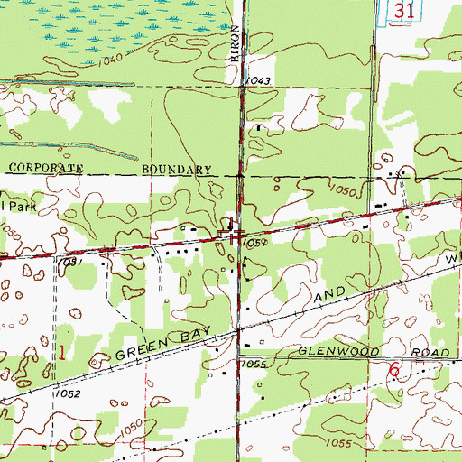 Topographic Map of Pearl School (historical), WI