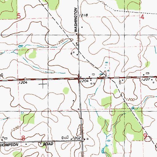 Topographic Map of Richfield Church (historical), WI