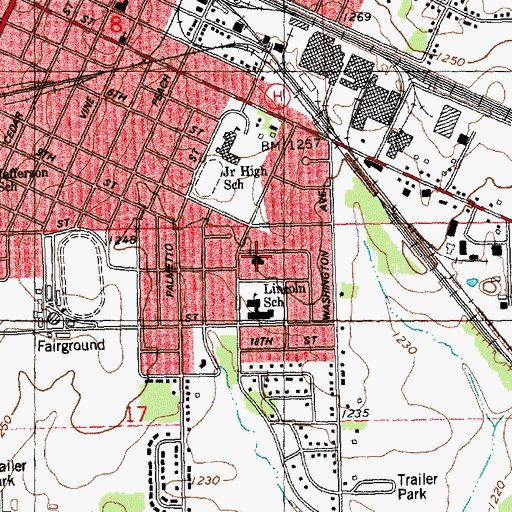 Topographic Map of Saint Albans Episcopal Church, WI