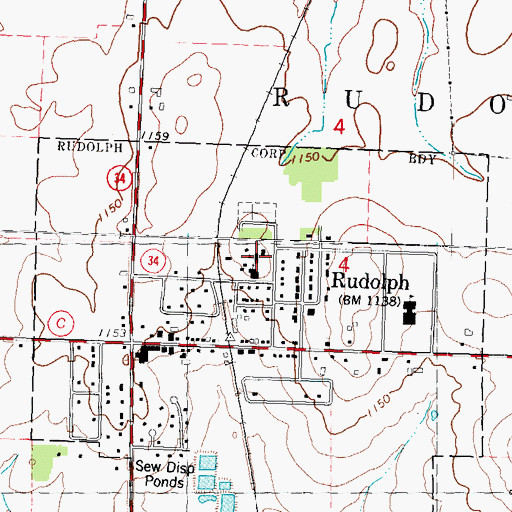 Topographic Map of Saint Philip School, WI