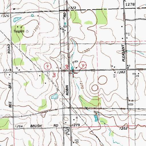 Topographic Map of Shady Lane School (historical), WI