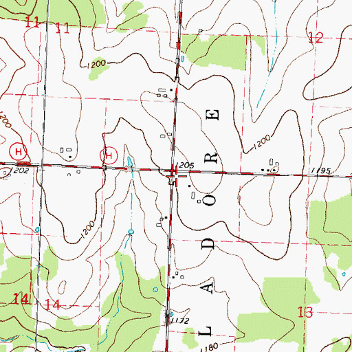Topographic Map of Steppingstone School (historical), WI