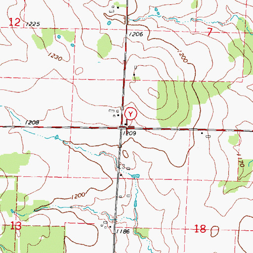 Topographic Map of Sunshine School (historical), WI