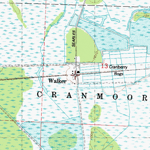 Topographic Map of Walker, WI