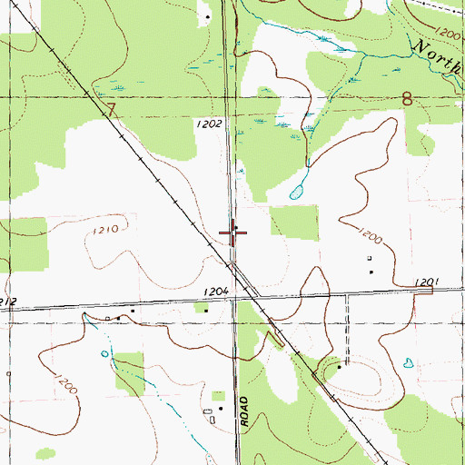 Topographic Map of Woodland Echo School (historical), WI