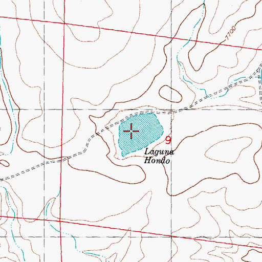 Topographic Map of Laguna Hondo, NM