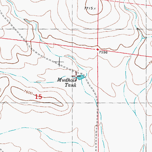 Topographic Map of Mudhole Tank, NM