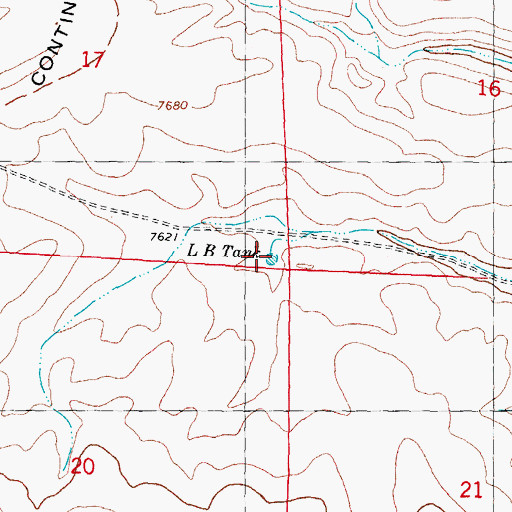 Topographic Map of L B Tank, NM