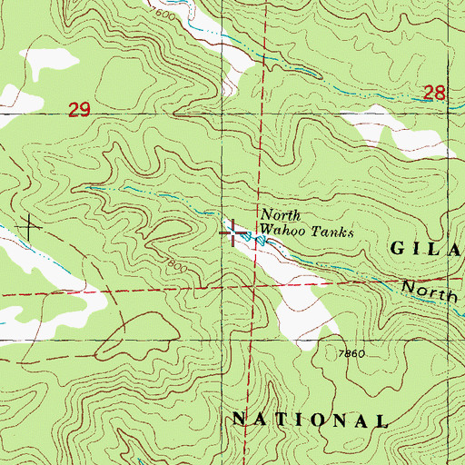 Topographic Map of North Wahoo Tanks, NM
