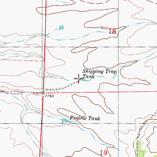 Topographic Map of Shipping Trap Tank, NM