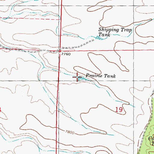 Topographic Map of Prairie Tank, NM