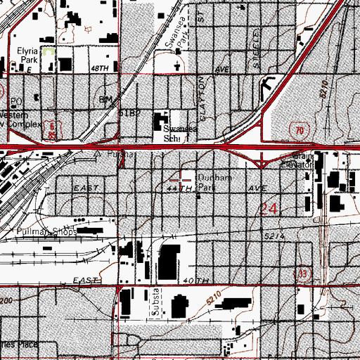 Topographic Map of Dunham Park, CO