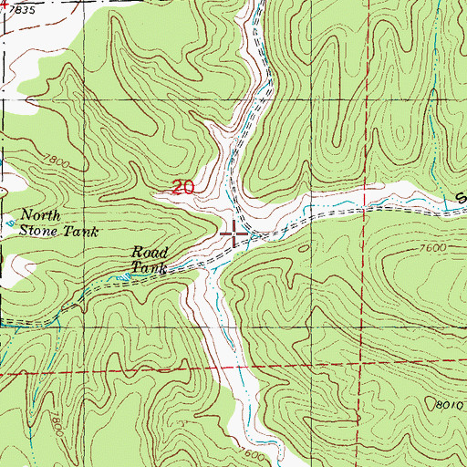 Topographic Map of School Section Draw, NM