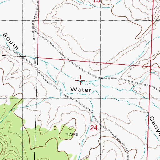 Topographic Map of East Water Canyon, NM