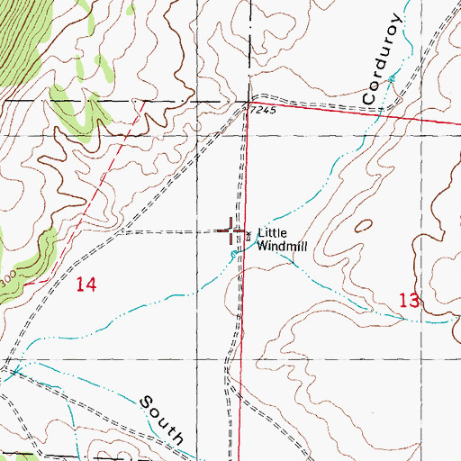 Topographic Map of Little Windmill, NM