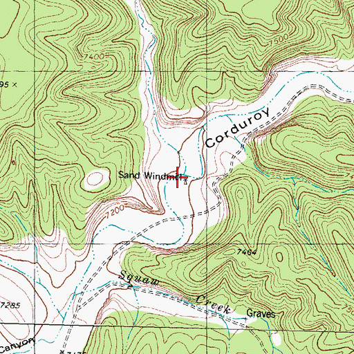 Topographic Map of Sand Windmill, NM