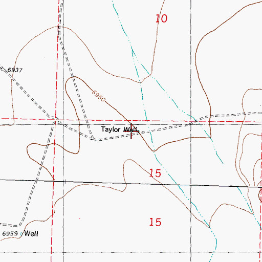 Topographic Map of Taylor Well, NM