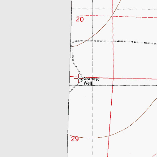 Topographic Map of Granoso Well, NM