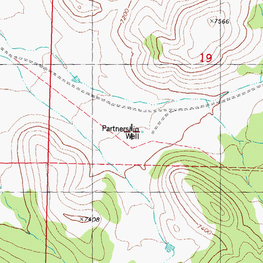 Topographic Map of Partnership Well, NM