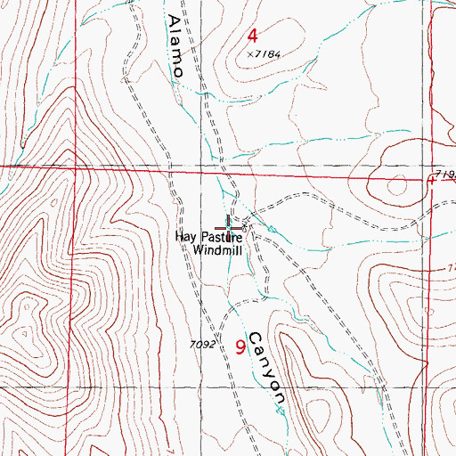 Topographic Map of Hay Pasture Windmill, NM