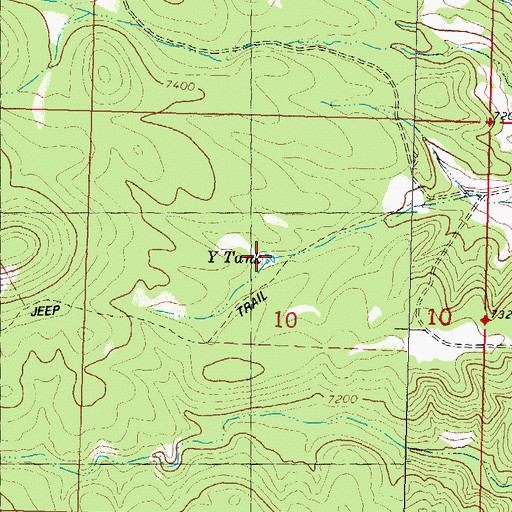 Topographic Map of Y Tank, NM