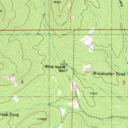 Topographic Map of White Saddle Well, NM