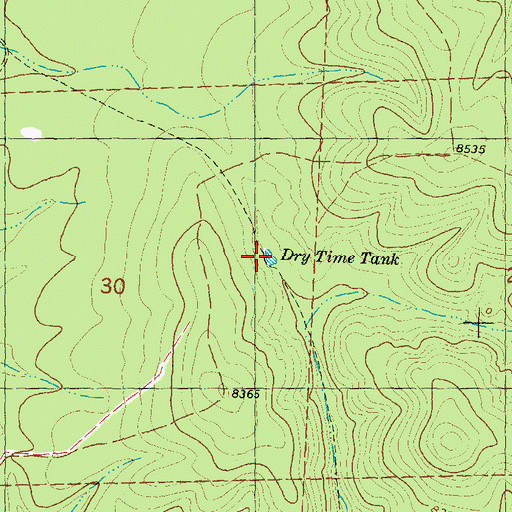 Topographic Map of Day Time Tank, NM