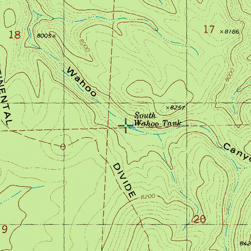 Topographic Map of South Wahoo Tank, NM