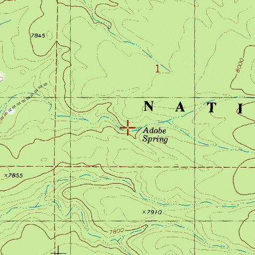 Topographic Map of Adobe Tank, NM