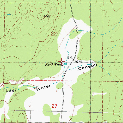 Topographic Map of Exit Tank, NM