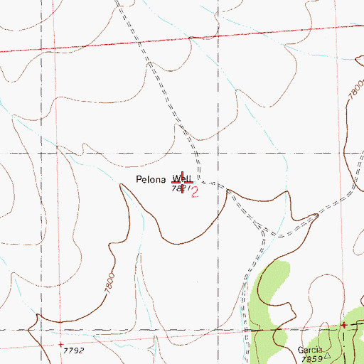 Topographic Map of Pelona Well, NM