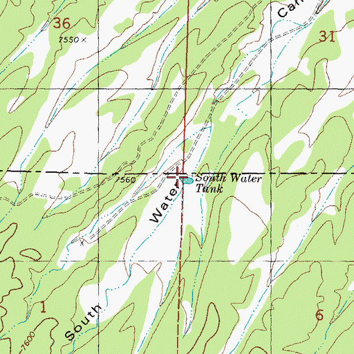 Topographic Map of South Water Tank, NM