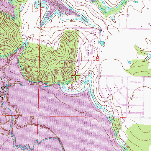 Topographic Map of Fishertown Cemetery, OK