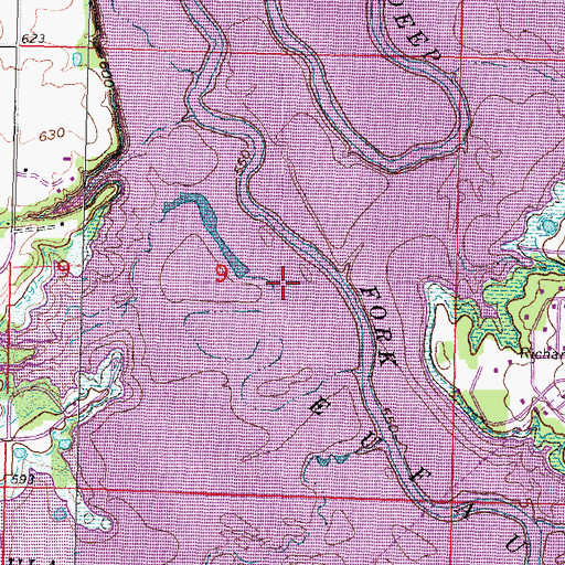 Topographic Map of Bessie C Tabor Cemetery (historical), OK