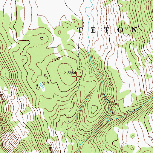 Topographic Map of North Buffalo Trail, WY