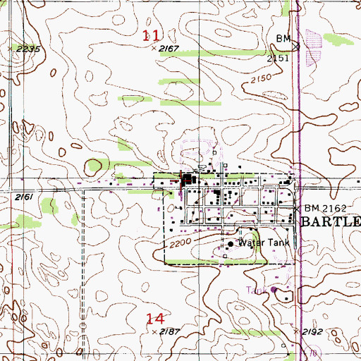 Topographic Map of Wheeler Central Schools, NE