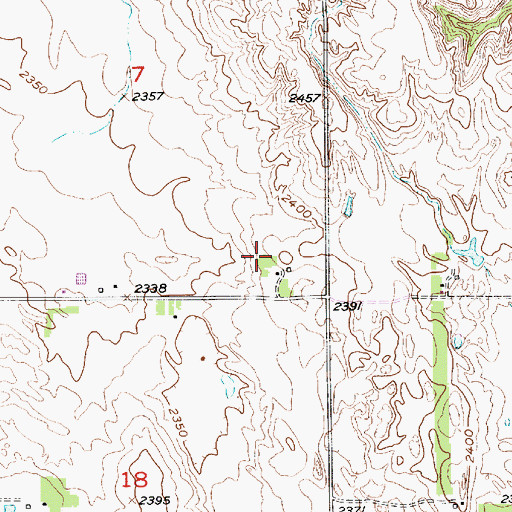 Topographic Map of Midvale Public School, NE