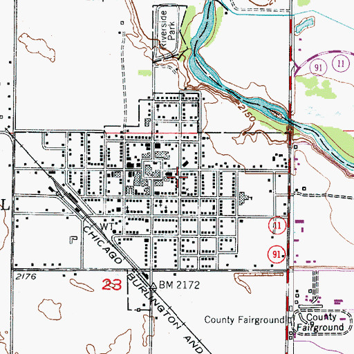 Topographic Map of Rainbow Trailer Court, NE