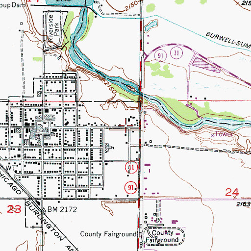 Topographic Map of Berean Fundamental Church, NE