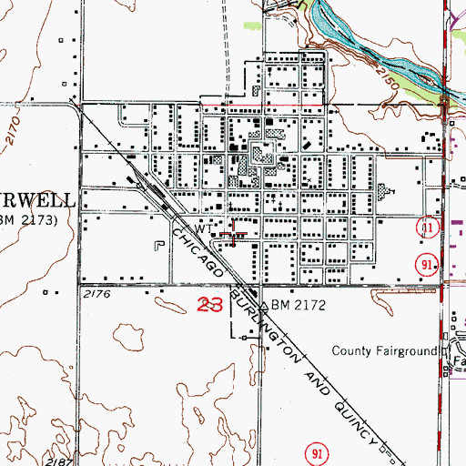 Topographic Map of First Christian Church, NE