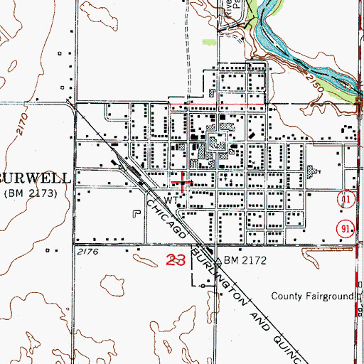 Topographic Map of United Methodist Church, NE