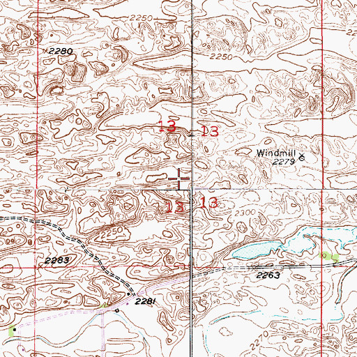 Topographic Map of Township of Bryan, NE