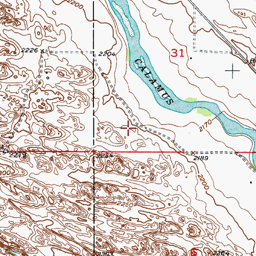 Topographic Map of Calamus Fish Hatchery, NE