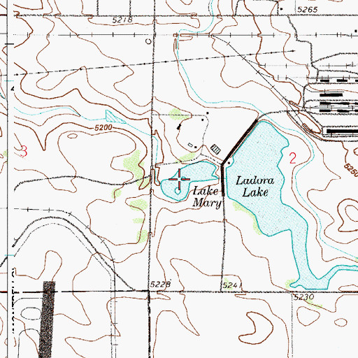 Topographic Map of Lake Mary, CO