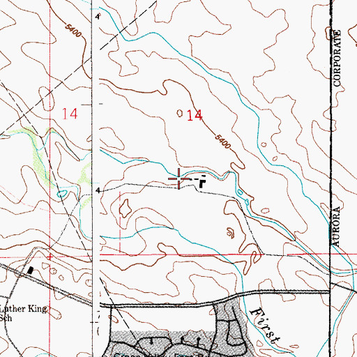 Topographic Map of Green Valley Ranch, CO